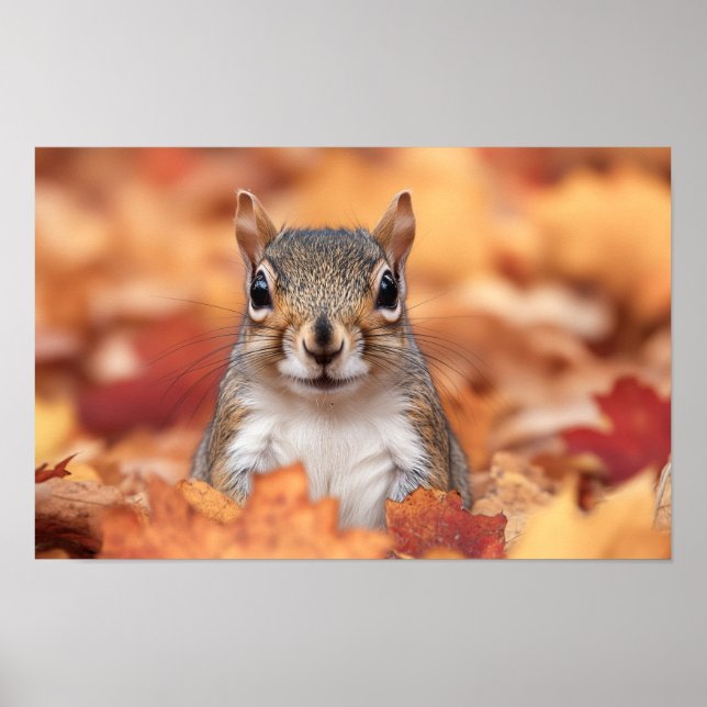 Squirrel Wild Animal Loving Portrait  Poster (Framsidan)