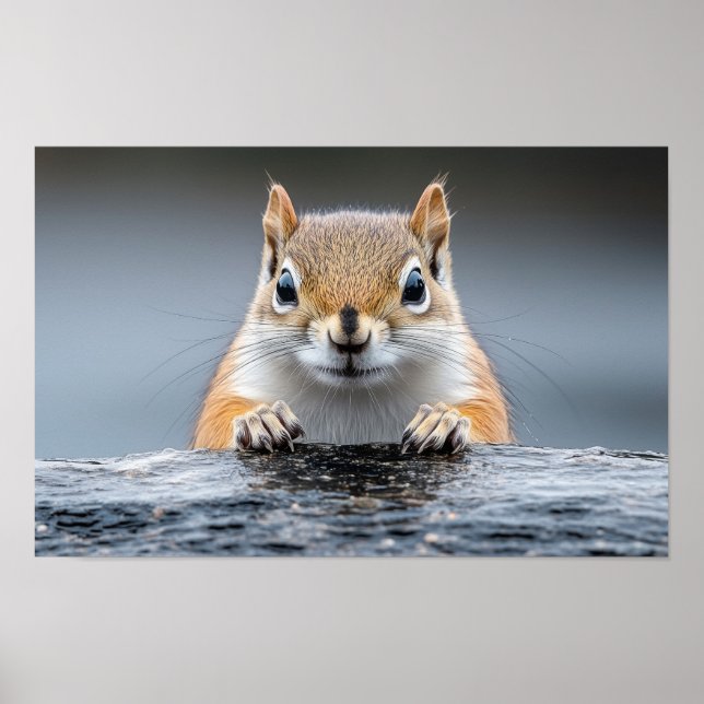 Squirrel Wild Animal Loving Portrait  Poster (Framsidan)