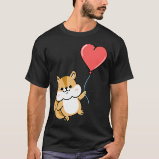 Squirrel With Heart Balloon Valentines Day Squirre T Shirt