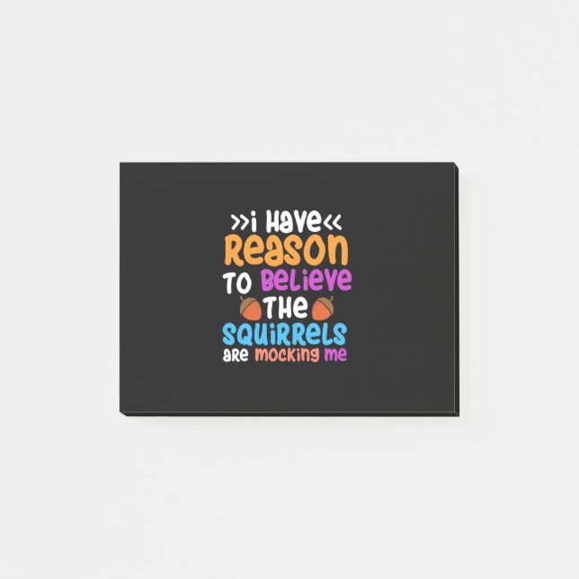 Squirrelerna lurar mig post-it block (Framsida)