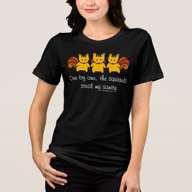 Squirrelerna stjäl min sanitet t shirt (Framsida)