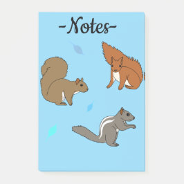 Squirrels Blue Post-it Block