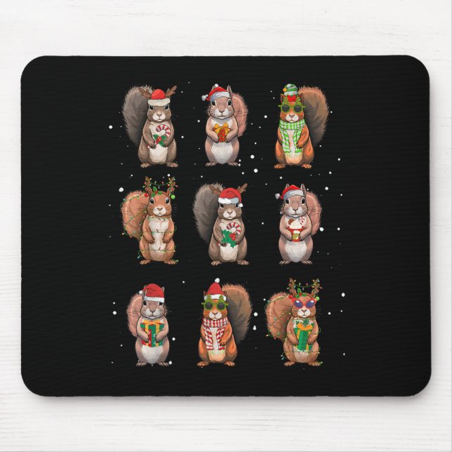 Squirrels Christmas Lights Decor Funny Squirrel Lo Musmatta (Framsidan)