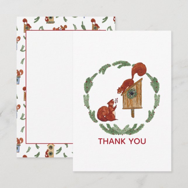 Squirrels Gift - tackkort Tack Kort (Fram/baksida)