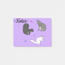 Squirrels Purple Post-it Block