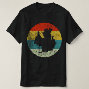 Squirrels retro vintage silhouette 70s t shirt