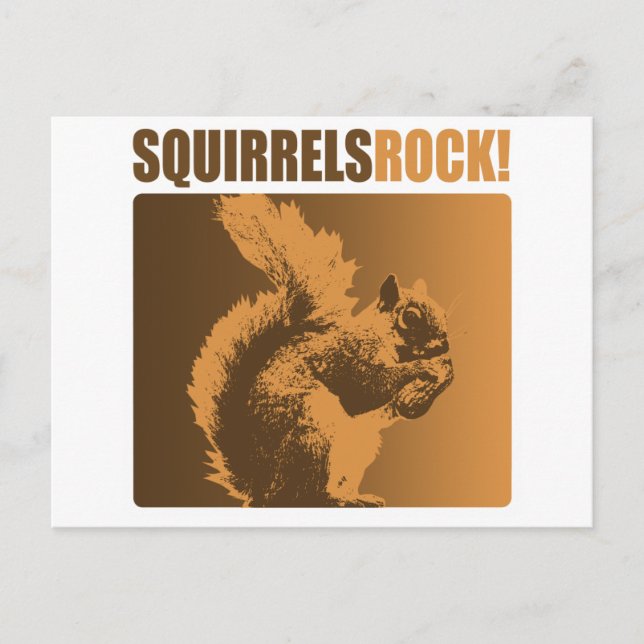 Squirrels Sten! Vykort (Framsida)