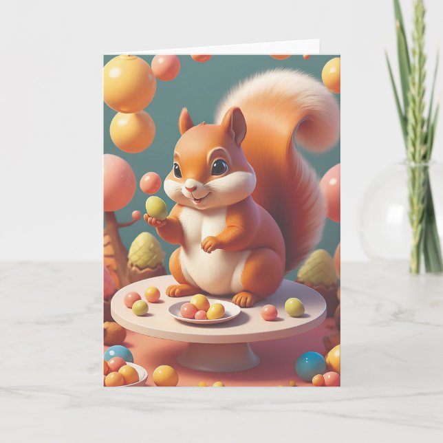 Squirrel's Sweet Soiree Kort (Framsida)