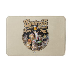 Squirrels vill bara ha Roligt Bath Mat Badrumsmatta