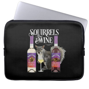 Squirrels & Vin - Funny Squirrel Älskare och Vin D Laptop Fodral