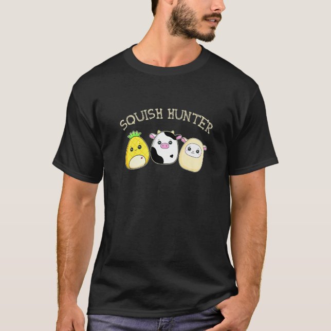 Squish jägare Söta Djur Ananas Ko Lamm T Shirt (Framsida)