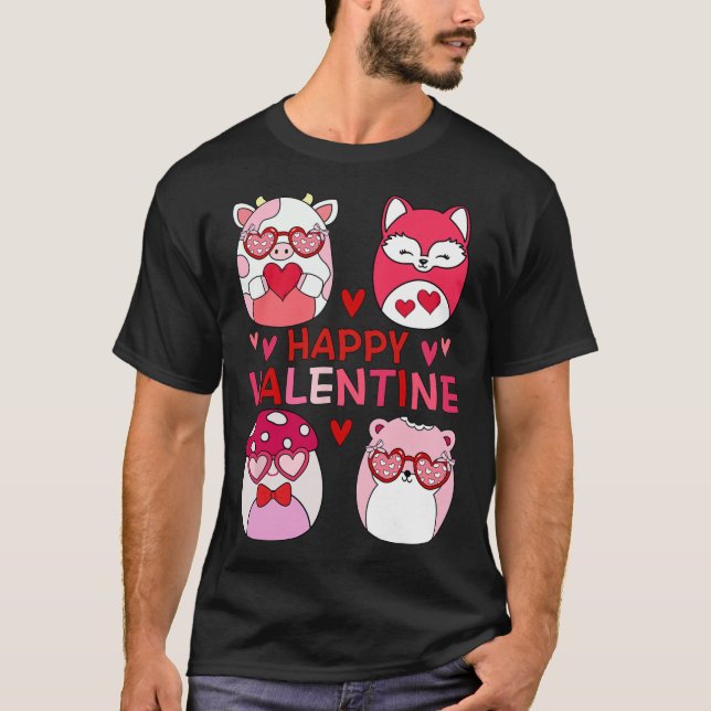 Squish Squad Glada Alla Hjärtansdagspresenter För  T Shirt (Framsida)
