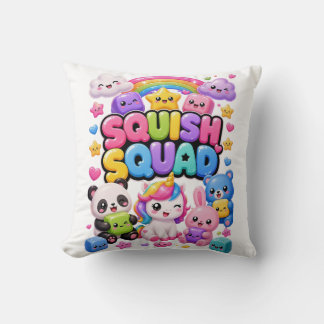 Squish Squad Glittrande Regnbåge Panda Enhörning S Kudde