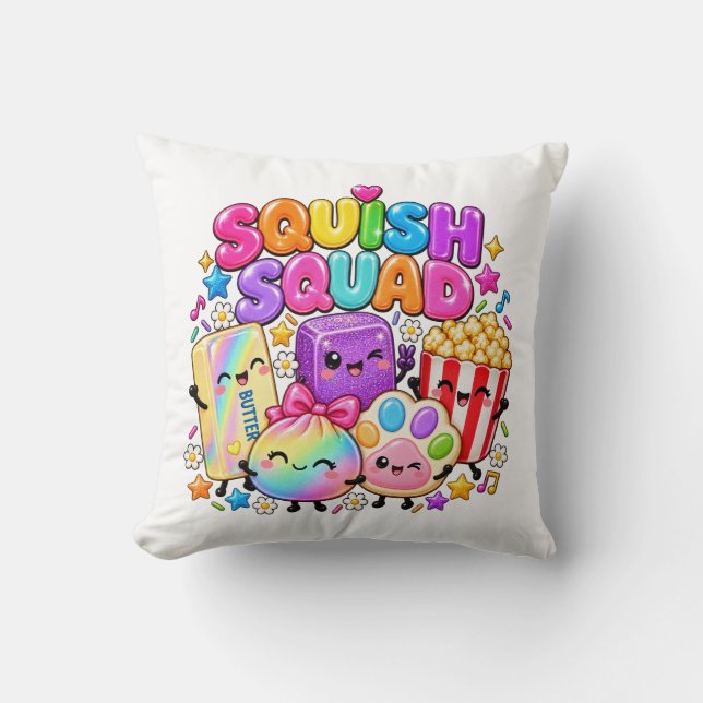 Squish Squad Viral Squishies Popcorn Smör Dumpling Kudde (Framsida)