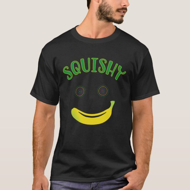 Squishy Banana Clown Squish Ansikte Doktor Food T Shirt (Framsida)