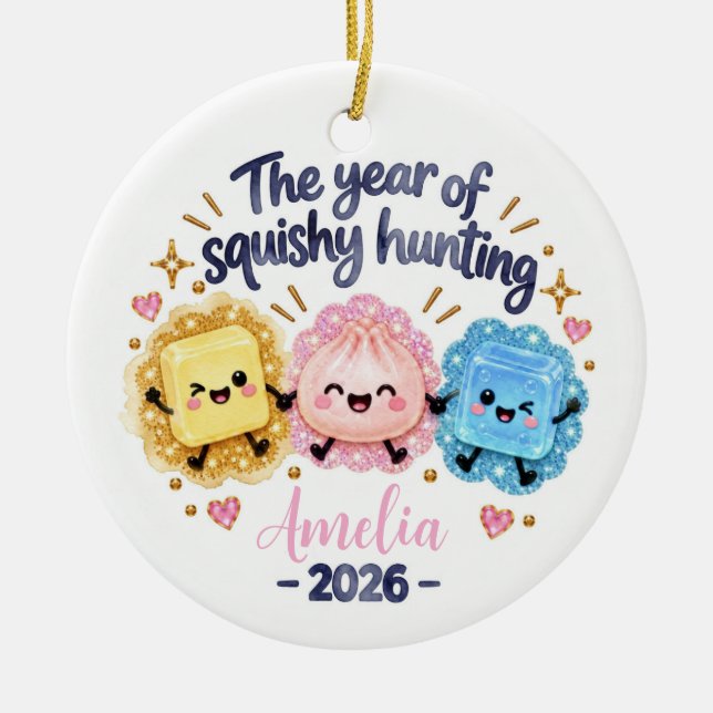 Squishy Jakt Ornament 2026 Anpassad Squishy År (Framsidan)