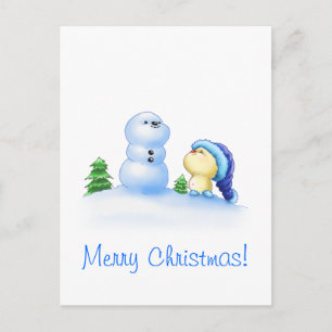 Squishy Littlekins i Snö Helg Vykort