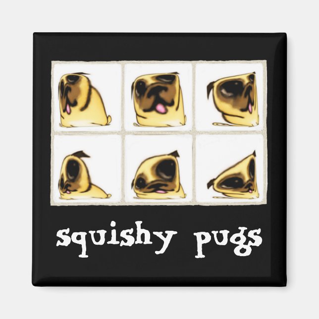 Squishy mopsmagnet magnet (Framsidan)