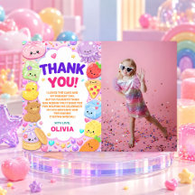 Squishy Tjej Söt Kawaii Färgglad Födelsedags Foto