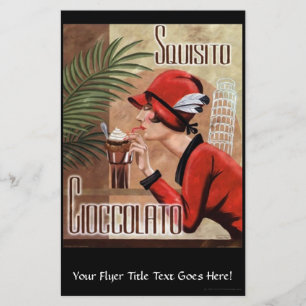 Squisito Cioccolato Italy Chocolate Woman in Red Flygblad