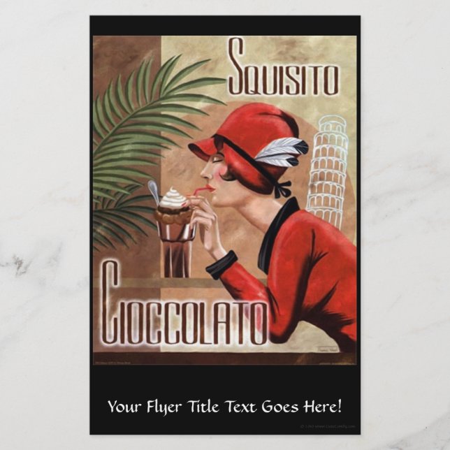 Squisito Cioccolato Italy Chocolate Woman in Red Flygblad (Framsidan)