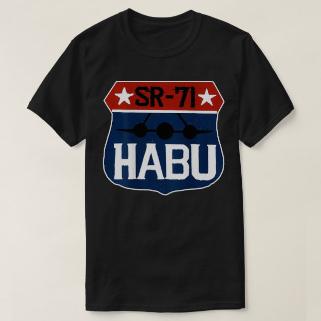SR71 Blackbird Distress HABU T Shirt (Design framsida)