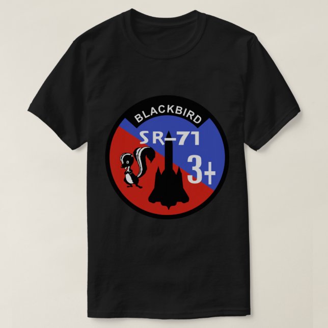 SR-71 Blackbird +3 Badge   T Shirt (Design framsida)