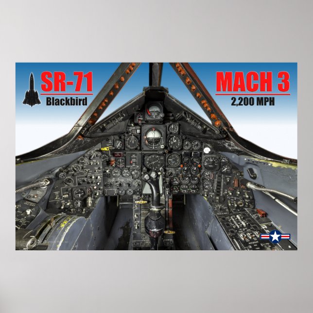 SR-71 BLACKBIRD COCKPIT POSTER (Framsidan)