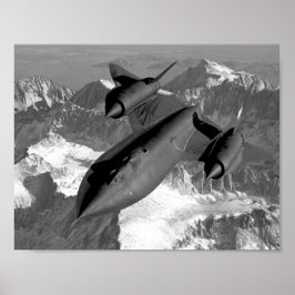 SR-71 Blackbird Flies Poster