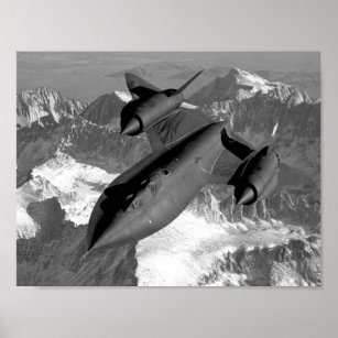 SR-71 Blackbird Flies Poster