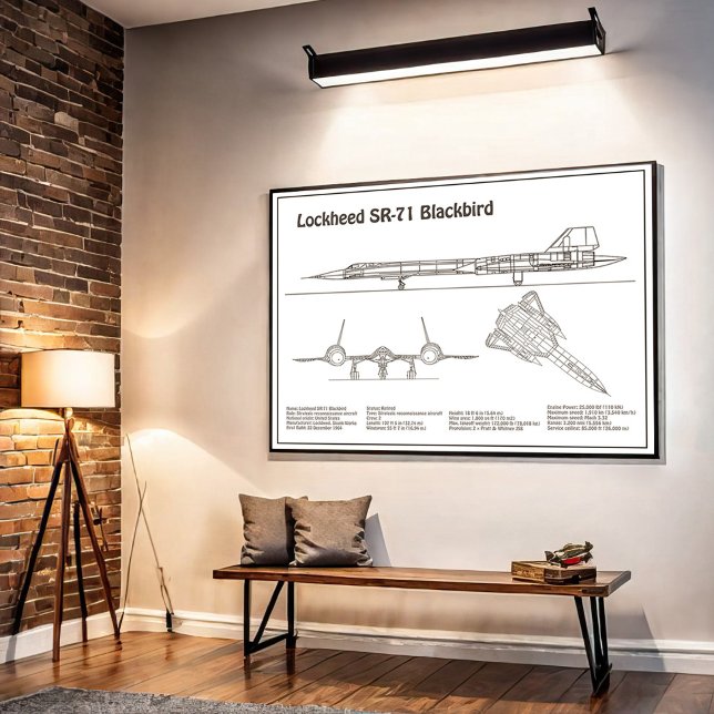 SR-71 Blackbird - Flygplan BD-plan Poster (Skapare uppladdad)