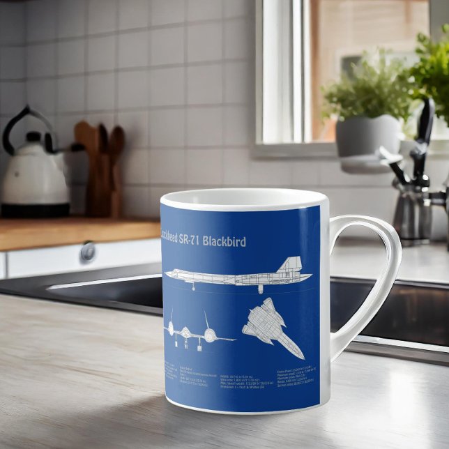 SR-71 Blackbird - Flygplanets plan ABD Kaffemugg (Skapare uppladdad)