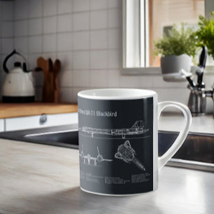 SR-71 Blackbird - Flygplanets plan PD Kaffemugg