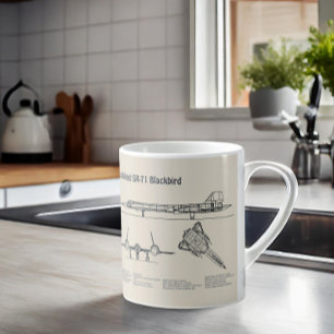 SR-71 Blackbird - Flygplanets plan SD Kaffemugg