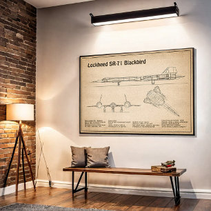 SR-71 Blackbird - Flygplanets plan SD Poster