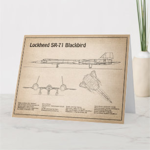SR-71 Blackbird - Flygplanets plan SD Tack Kort