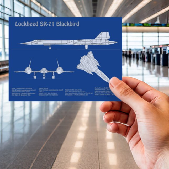 SR-71 Blackbird - Flygplansritningar ABD Vykort (Skapare uppladdad)