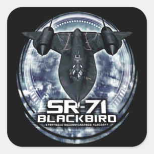 SR-71 Blackbird Fyrkantigt Klistermärke