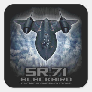 SR-71 Blackbird Fyrkantigt Klistermärke