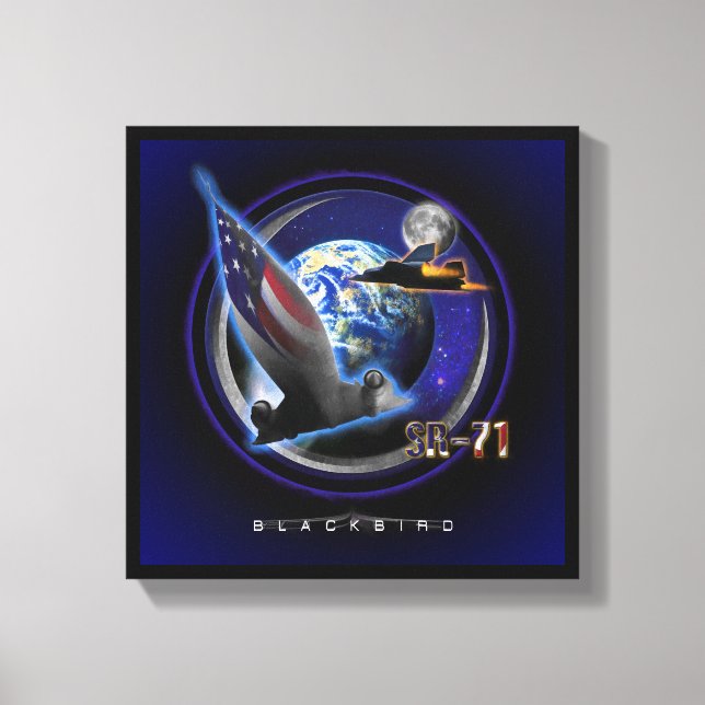 SR-71 Blackbird HIGH-SKOGSVÄKTARE Canvastryck (Framsida)