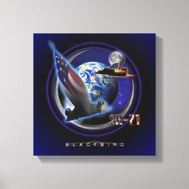 SR-71 Blackbird HIGH-SKOGSVÄKTARE Canvastryck (Framsida)