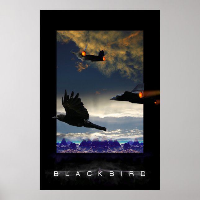 SR-71 Blackbird HIGH-SKOGSVÄKTARE Poster (Framsidan)