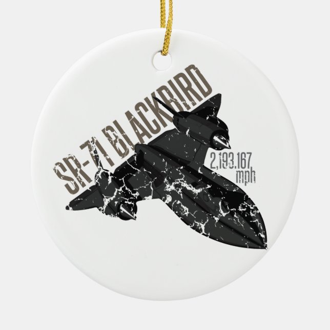 SR 71 Blackbird Julgransprydnad Keramik (Framsidan)