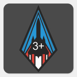 SR-71 Blackbird Mach 3 Commemorative Insignia Fyrkantigt Klistermärke