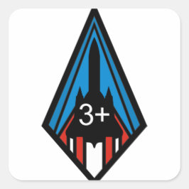 SR-71 Blackbird Mach 3 Commemorative Insignia Fyrkantigt Klistermärke