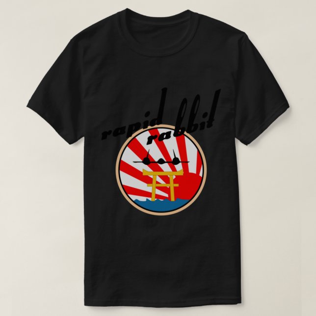 SR-71 Blackbird Rapid Rabbit Badge T Shirt (Design framsida)