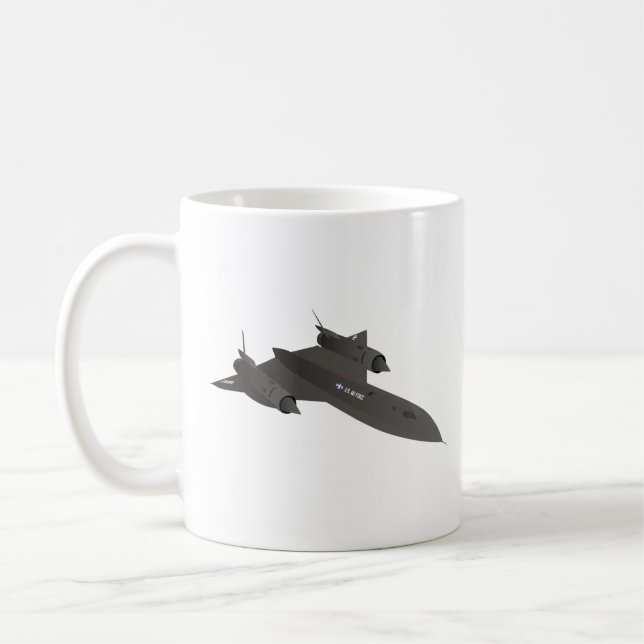 SR-71 Blackbird Reconnaissance Aircraft Kaffemugg (Vänster)
