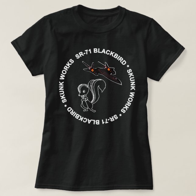 SR-71 Blackbird-Skunk Works T Shirt (Design framsida)