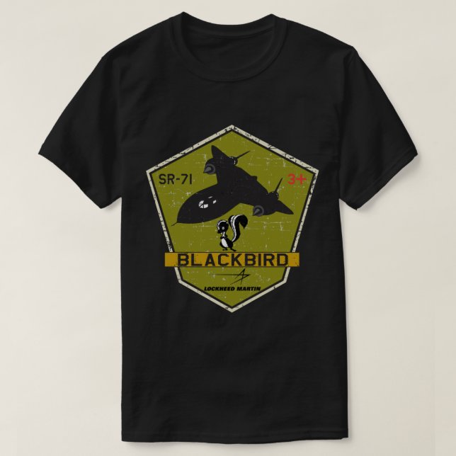 SR-71 Blackbird Skunkworks - Grunge Style    T Shirt (Design framsida)