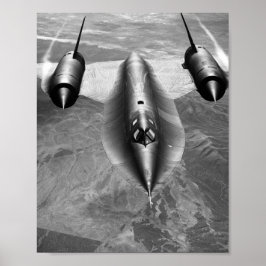 SR-71 Blackbird som flyger över Kalifornien Poster